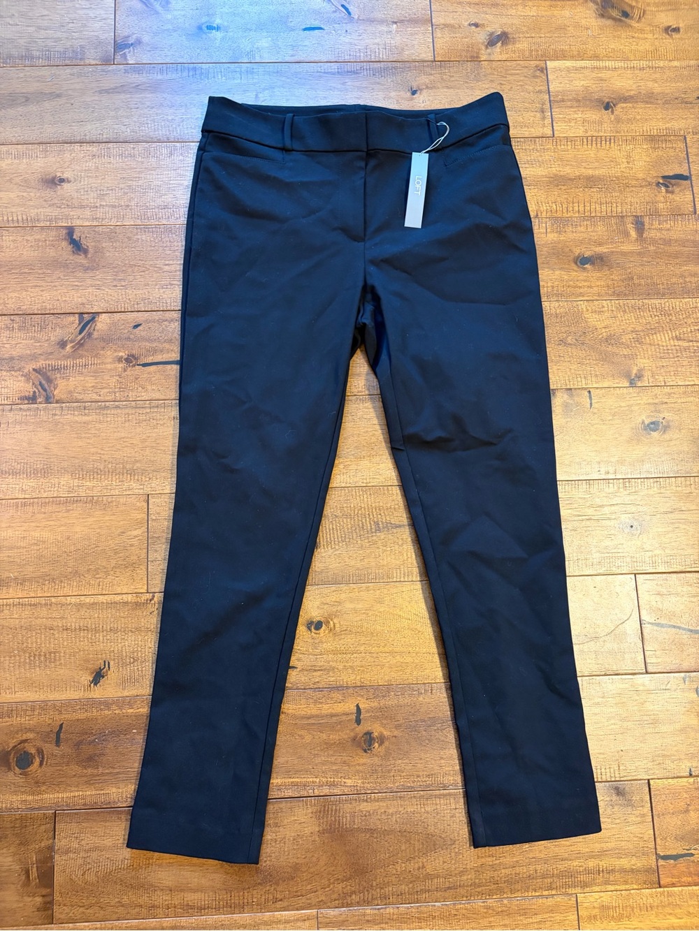 Loft Skinny Ankle Length Black Dress Pants Work Business Professional Sz 8 NEW